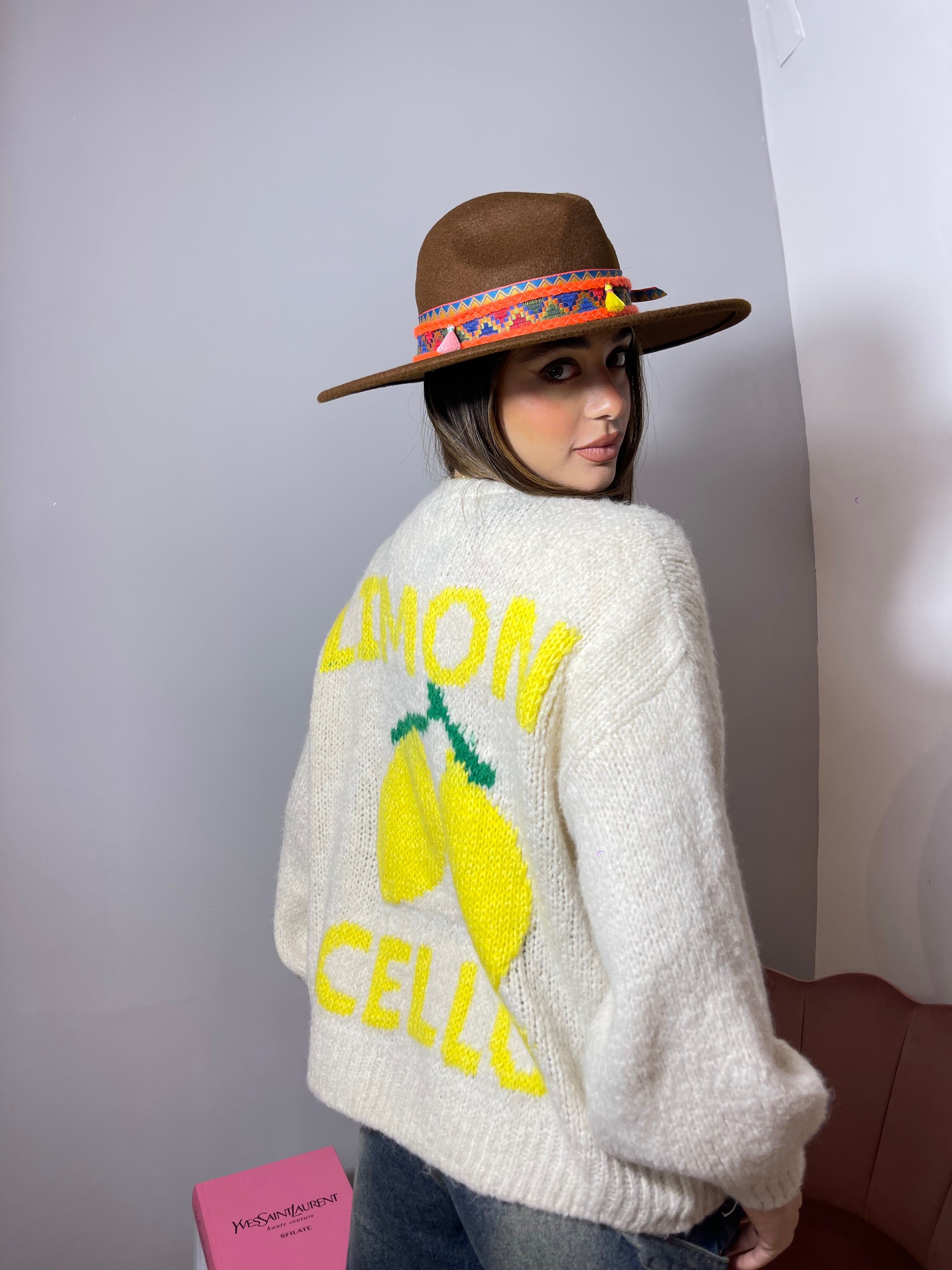 Cardigan Lemon White